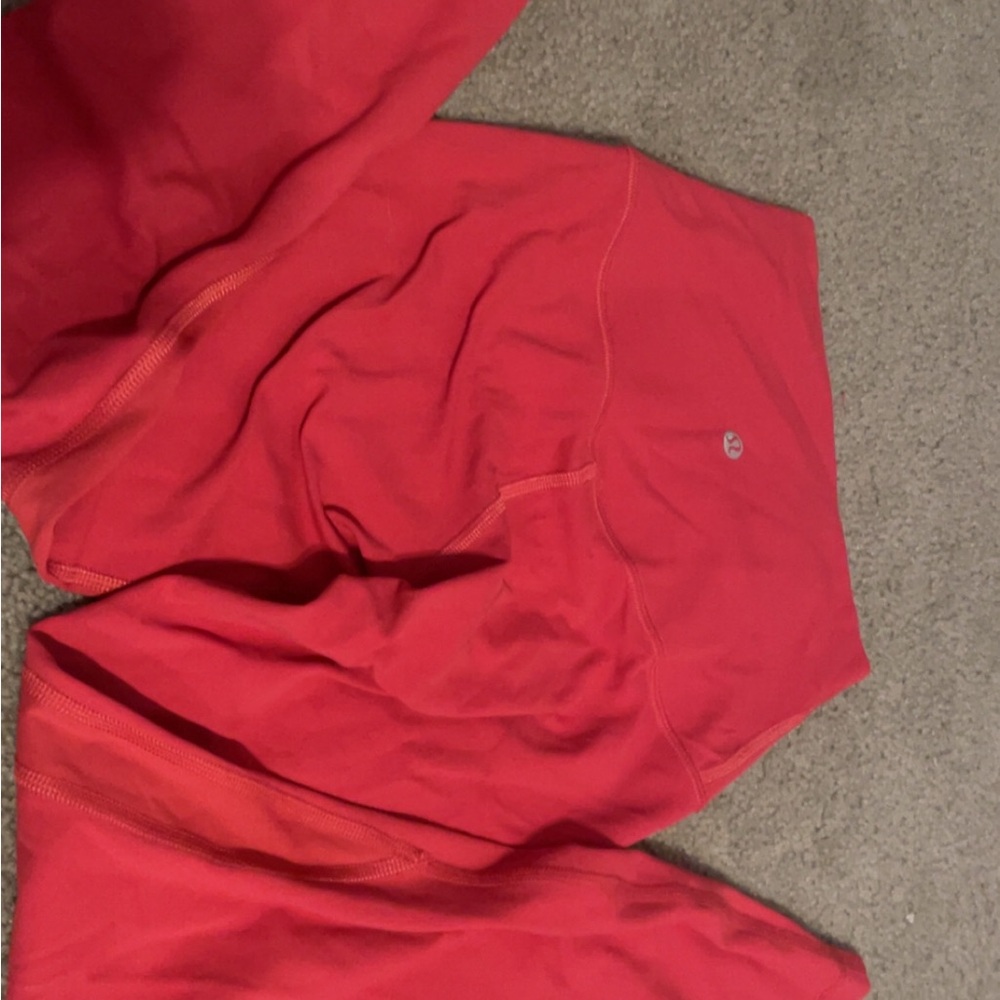 Red Athletic Leggings